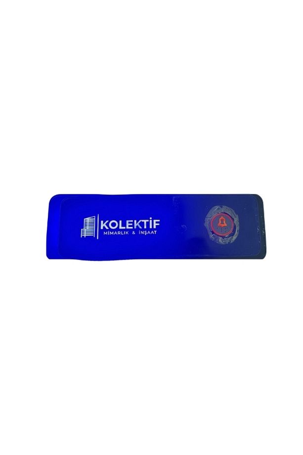 Logolu Led Işıklı Isimli Dekoratif Kapı Zili Butonu - 4