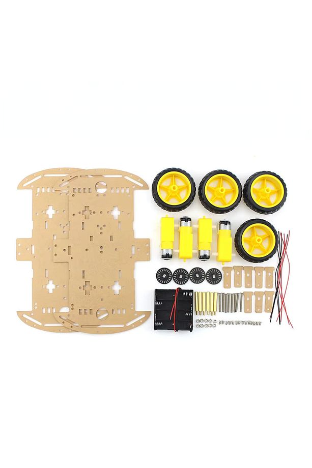 Arduino 4WD Araç Şase Kiti Robot Akıllı Araba Kiti - 4