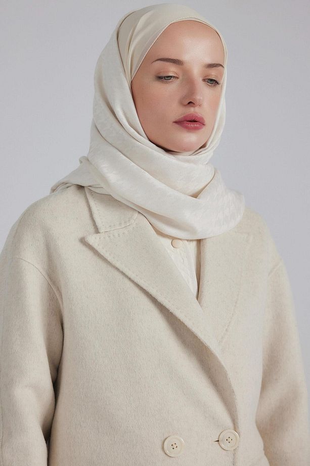 Kruvaze Düşük Kol Kaban - Ekru - 3