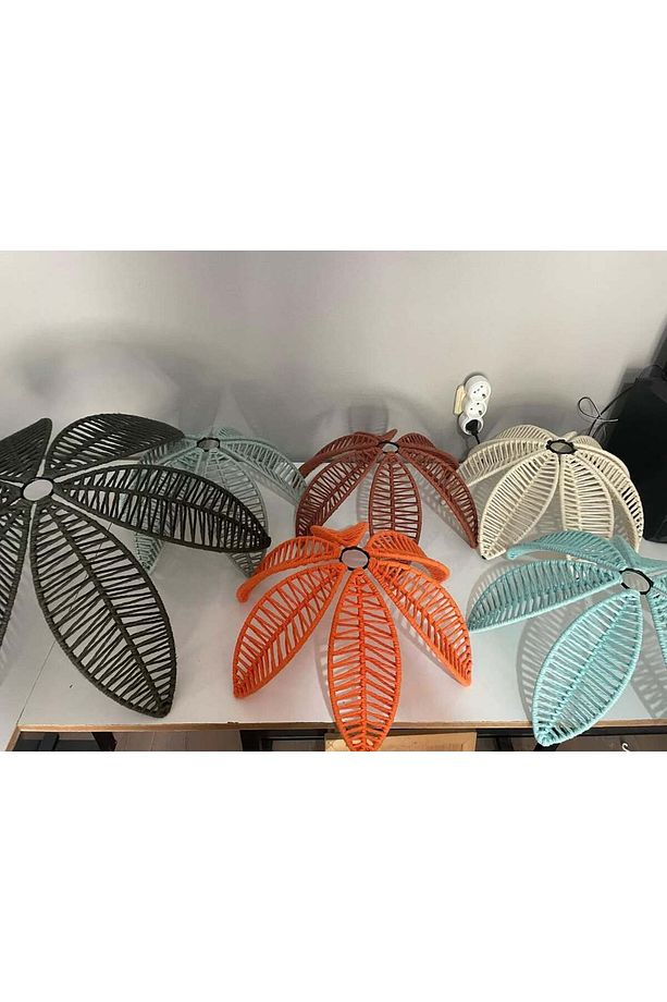 LUMİNART yaprak model avize bohem makrome avize çocuk odası avize 42-43cm çapındadır - 1
