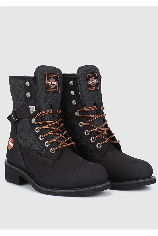 025G100078 New Worker Kadın Bot - SİYAH DERİ - 3