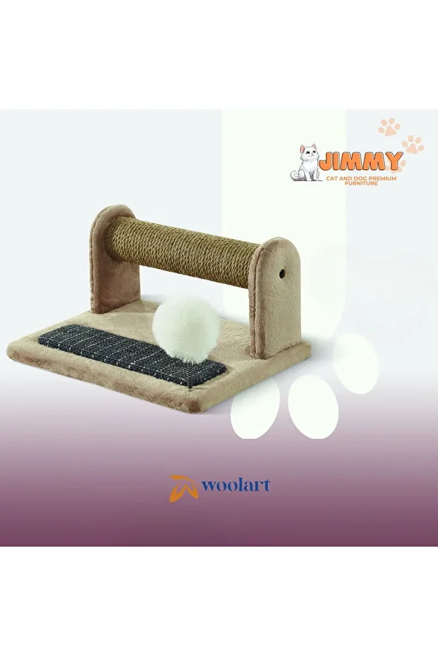 Jimmy Premium Cat Scratching Board Nail Scratching Carpet and Scratching Tree with Pompom Toy - 3