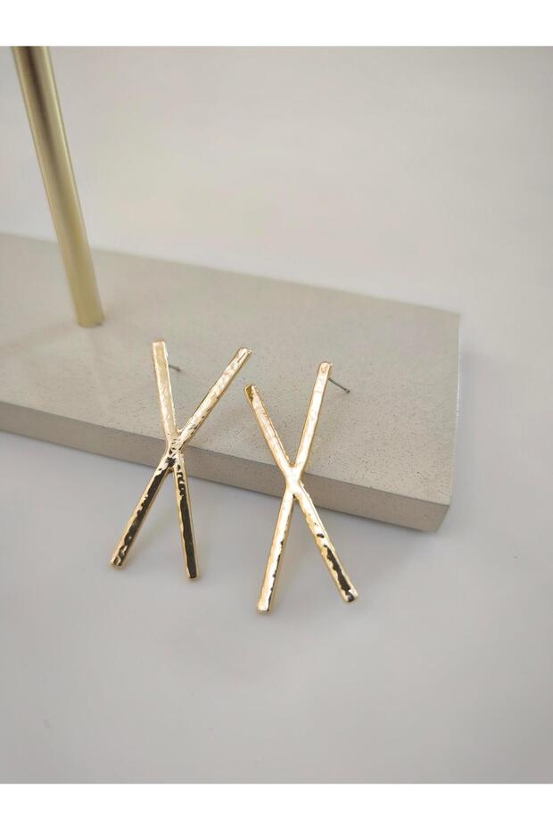 أقراط بنمط الوشم على شكل X - 1