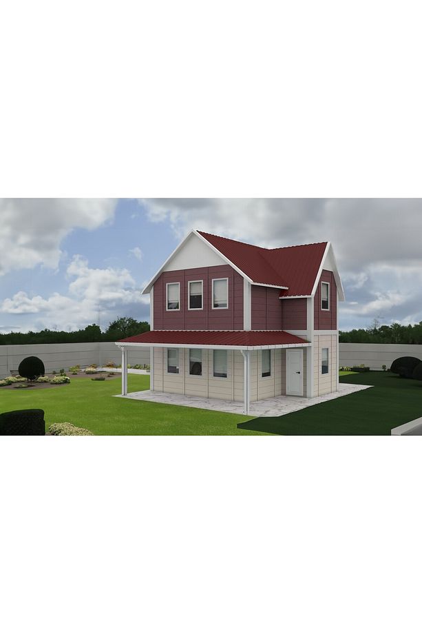 101 m2 Prefabrik Ev Çift Katlı - 1