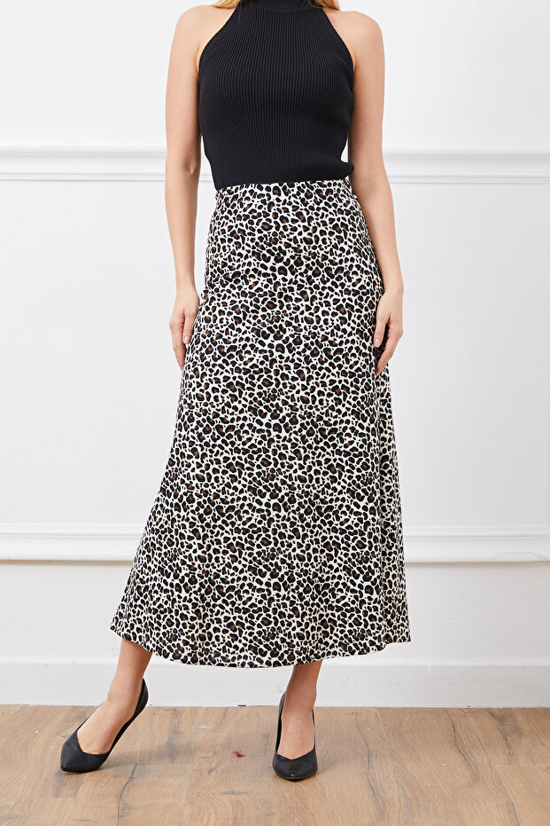 تنورة بطبعة جلد الفهد - 2