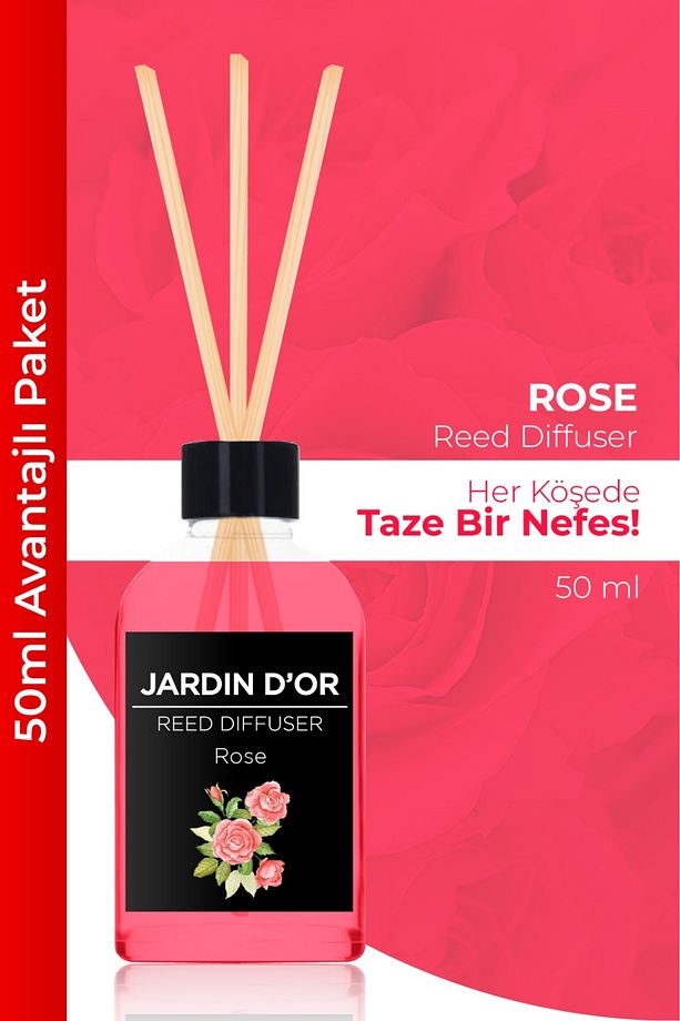 4'lü Çubuklu Oda Kokusu Seti - Avantajlı Paket (GÜL-KAHVE-PUDRA-ANANAS) Reed Dıffuser - 4