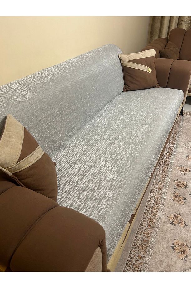 Süngerli Koltuk Örtüsü Yeni Moda açık gri Rengi 1 Adet 210*170 Cm - 2
