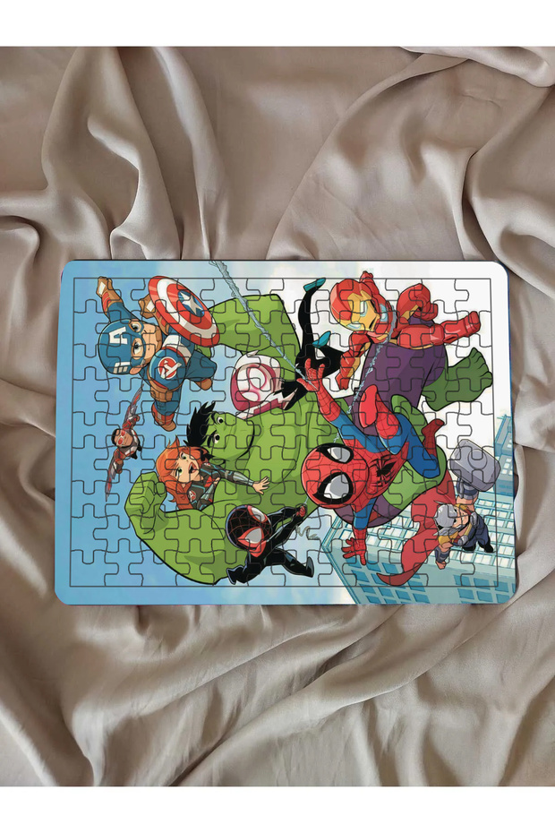 Çocuk Puzzle Ahşap Marvel 108 Parça Mobilya - 1