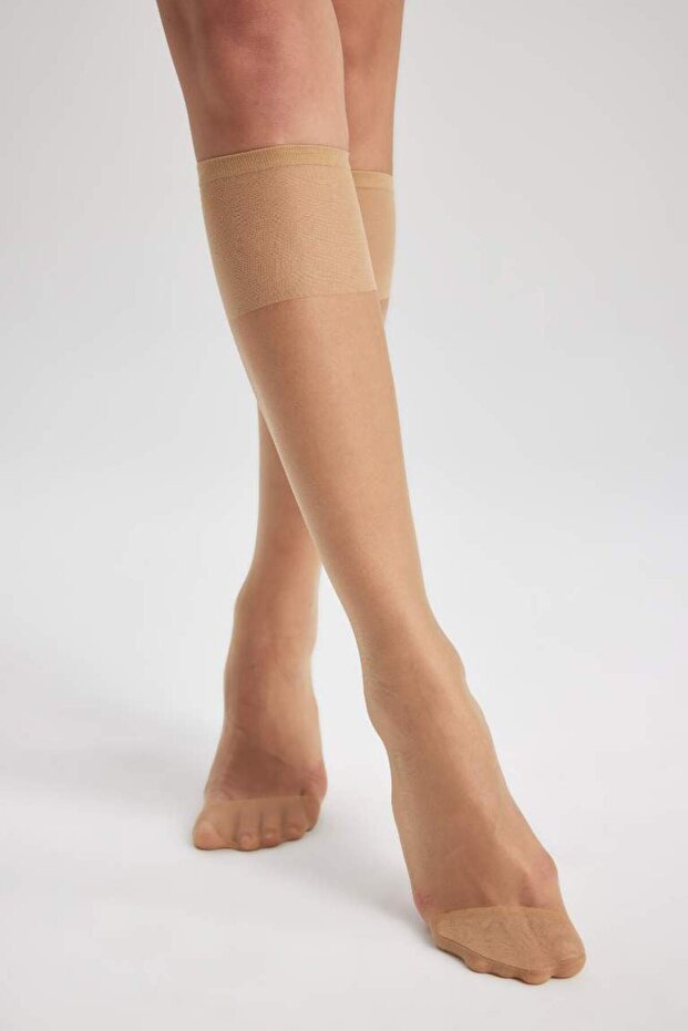 15 Den Fit Women's 2-Piece Below Knee Socks B5880axns - 8