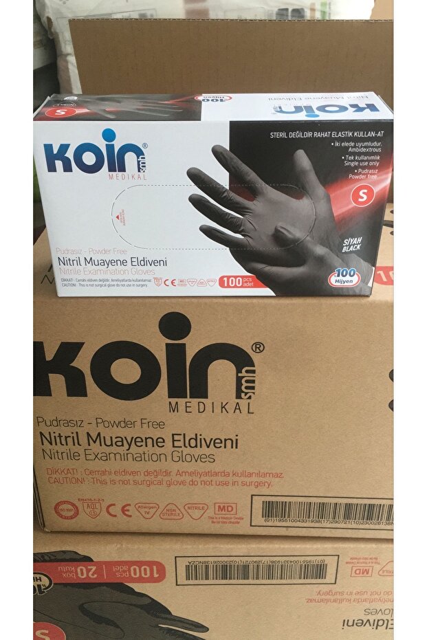 SİYAH NİTRİL MUAYENE ELDİVENİ S BEDEN - 2