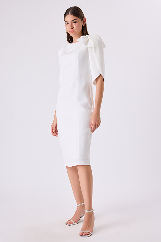 Fiyonk detaylı elbise - 1