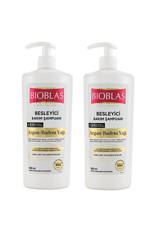 Besleyici Bakım Şampuanı Argan Ve Badem Yağı 900 ml 2 Adet - 1