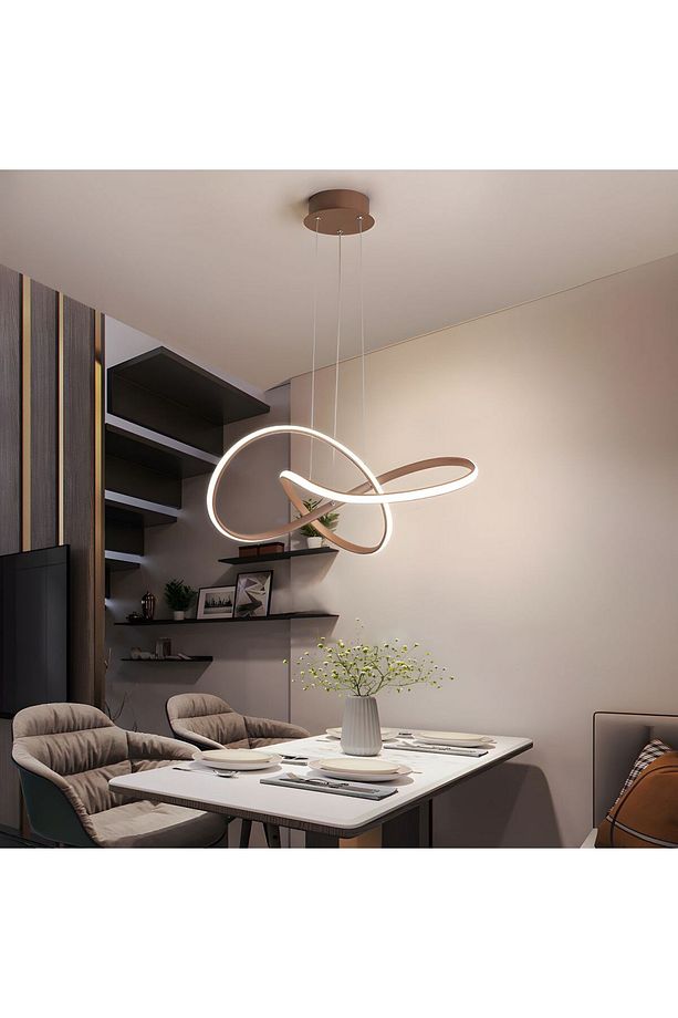 Sonsuzluk Model Tekli Sarkıt Led Beyaz Işık Ultra Power Led Avize Salon Mutfak Oda Hol Ledli Avize - 1