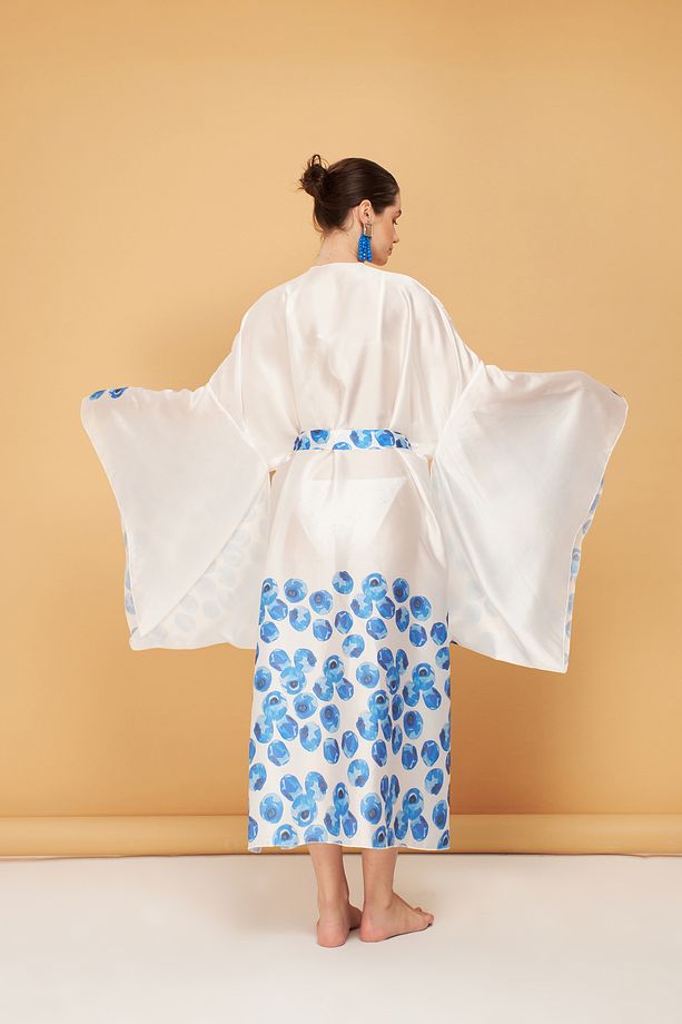 Queen Of Cool Aqua Kaftan TEKS-00070 - 3
