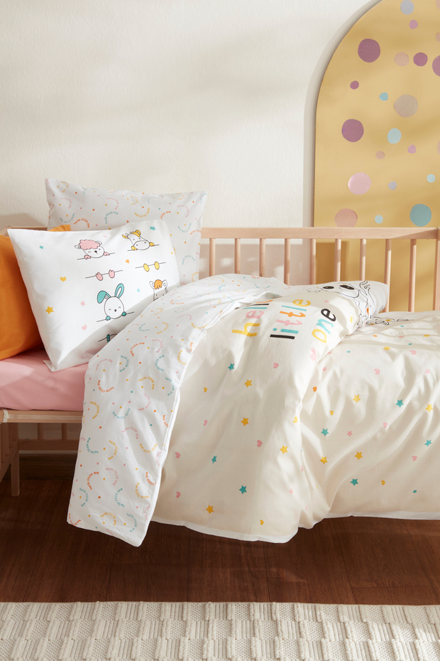 Little One 100% Cotton Baby Duvet Cover Set