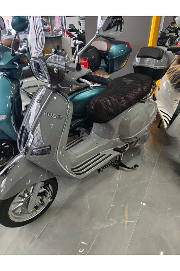 غطاء مقعد دراجة نارية متوافق مع Rks Bevely 125cc ذو طبقة مزدوجة من الشبك