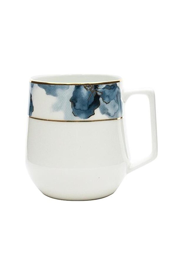 Bouquet Blue Flower 2-Piece Short Mug