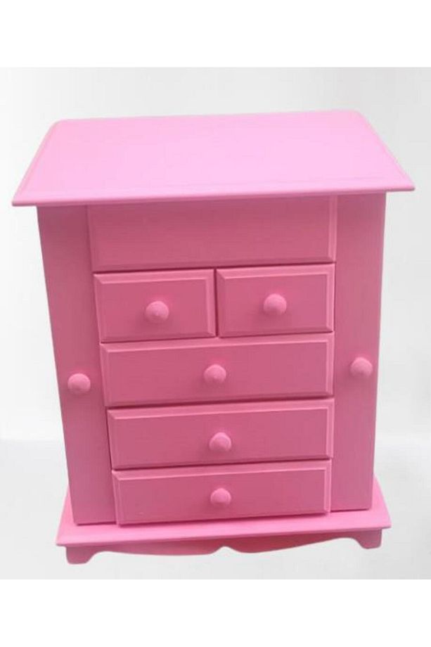 Hobi Adn 90389 Takı Kutu Makyaj Şifonyer Model 9çekmece Parlak Pembe Ahşap Mdf - 9