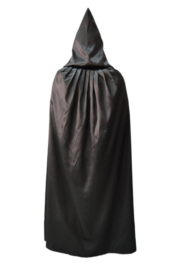 Black Color Hooded Cloak