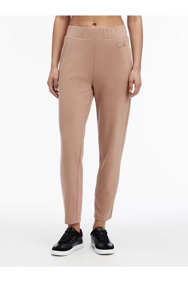 Kadın Yüksek Bel Pamuklu Slim Fit Dar Paça Kahverengi Eşofman Altı K20K207945-GA6 - 1