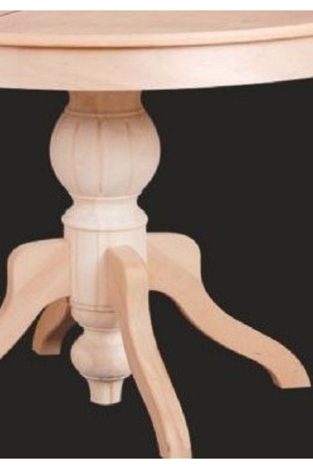 Baba Masa 12894 Kayın Kaplama Mdf Tabla Ihlamur Aslan Ayak Ham Çap Açılı El Yapım - 2