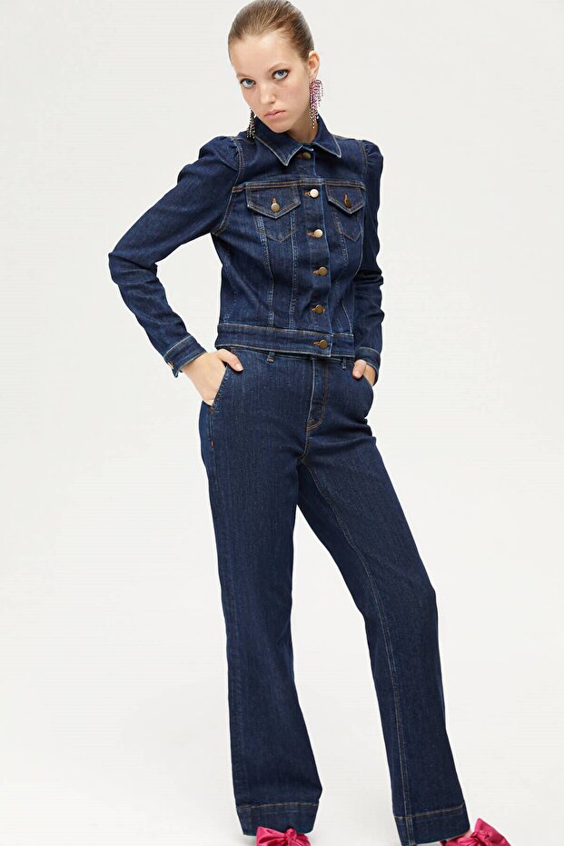 Kısa Denim Ceket - 5