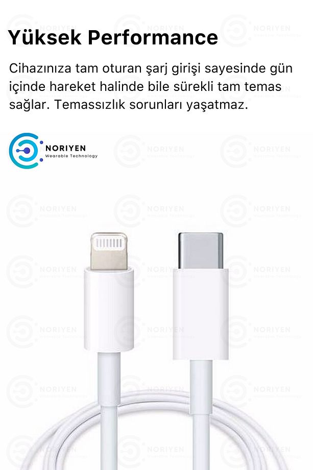 Apple Iphone Uyumlu Hızlı Şarj Usb-c To Lightning Premium Model Tüm Modellere Uyumlu Şarj Kablosu 1m - 6