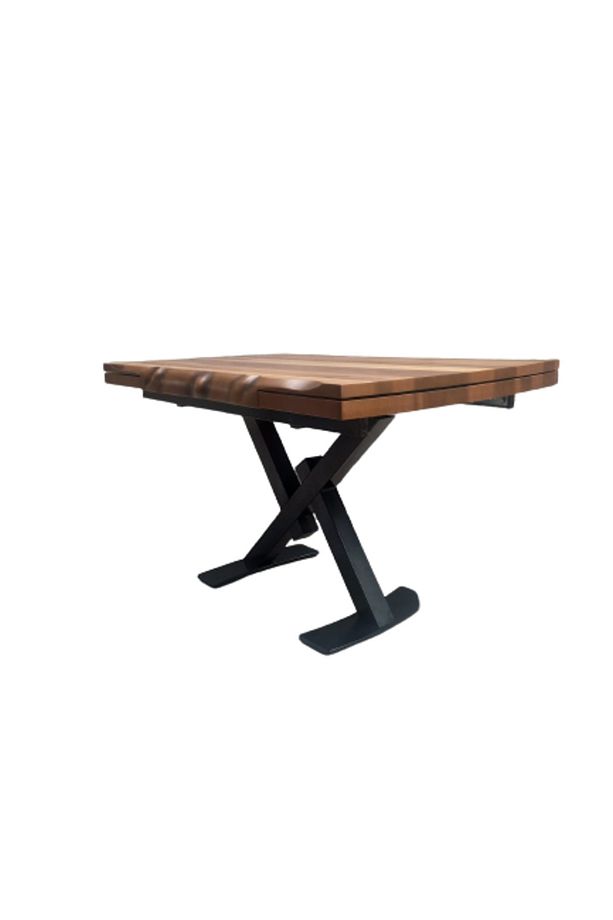 Masa 13766 Ütük Desen Model X Metal Ayak Açılır Benc Tel Sandalye Tabure El Yapım - 6