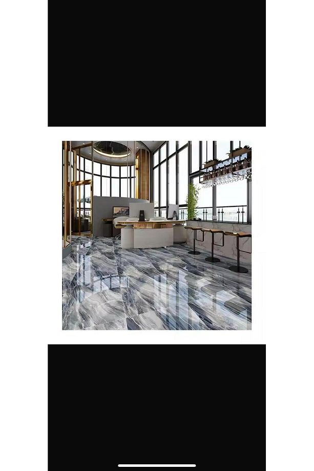 30x60 Kendinden Yapışkanlı Mermer Fayans Görünümlü Mutfak Banyo Wc Yer Duvar Pvc Folyo Panel Kaplama - 5