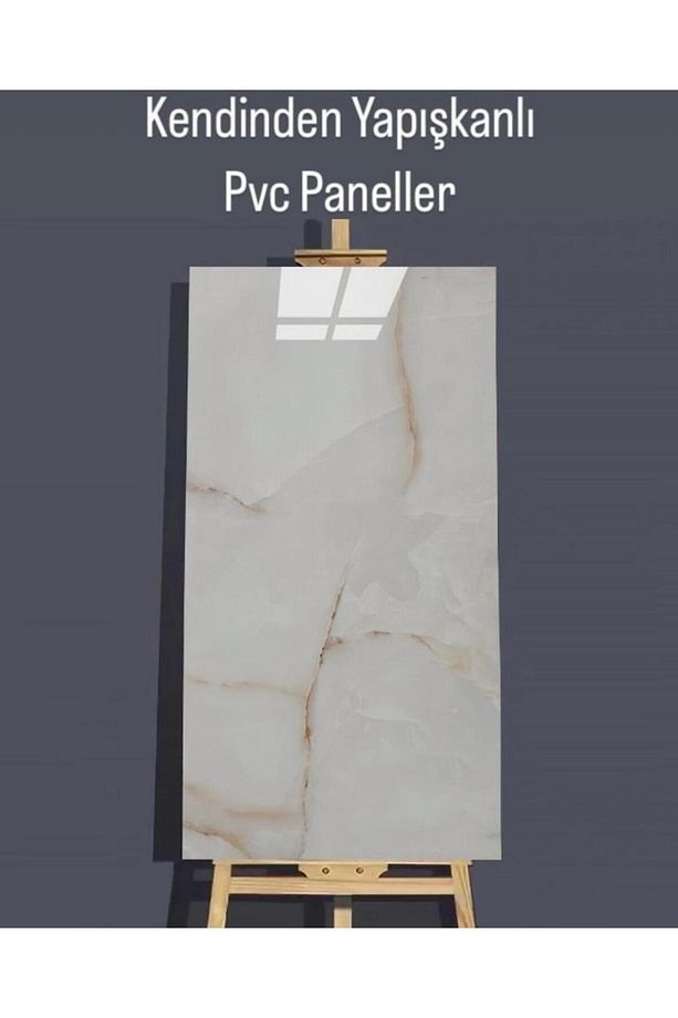 30x60 Kendinden Yapışkanlı Mermer Fayans Görünümlü Mutfak Banyo Wc Yer Duvar PVC Köpük Panel Kaplama - 1