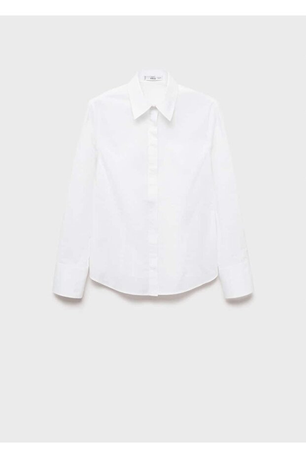 Dar kesim pamuklu gömlek - 3