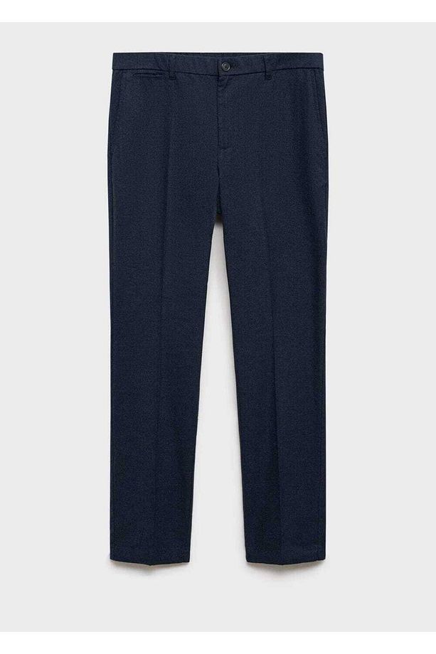 Mikro kazayağı desenli flanel pantolon - 3