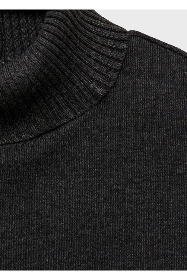 Boğazlı triko bluz - 5