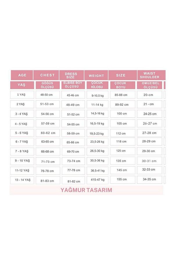 Elbise Kız Çocuk Pembe Tül Pamuklu Elbise - (1- 12 Yaş Arası) - 5