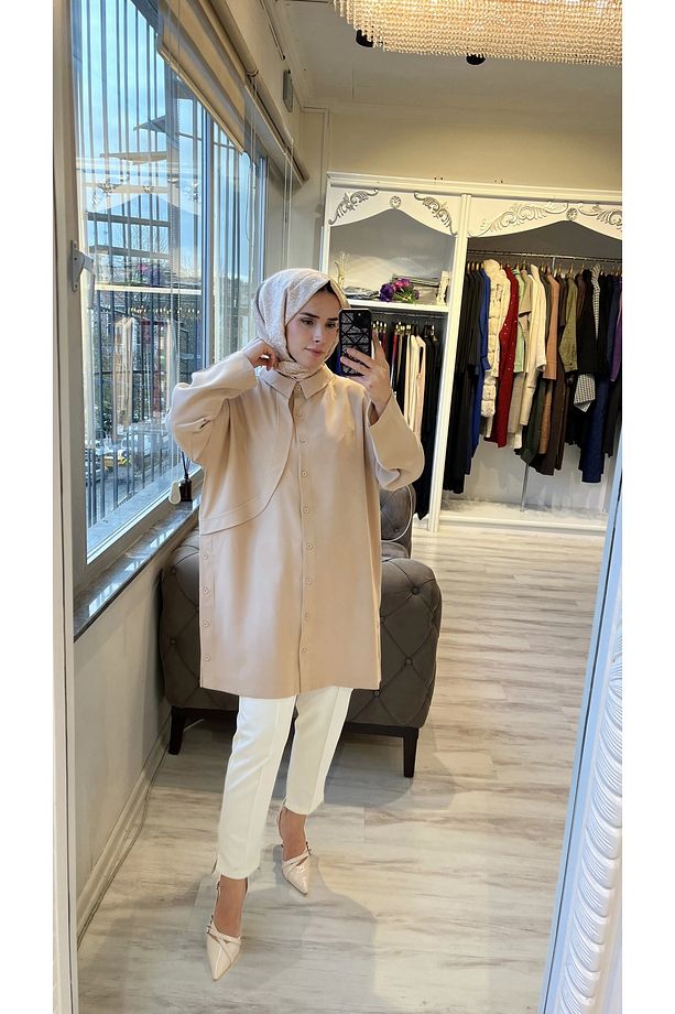 İNVEE 7053 Bej Gömlek - 4