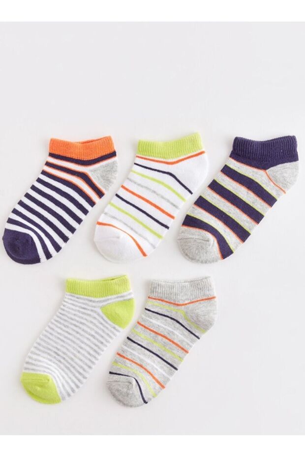 Kids' booties socks, pack of 5.