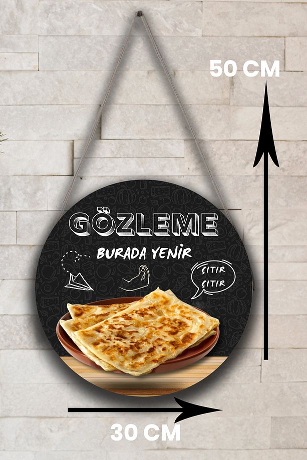 Gözleme Salonu için Duvar, Kapı, Tek Taraflı Askılı Pano Karşılama Tabelası, Gözleme Dükkanı Süsü - 6