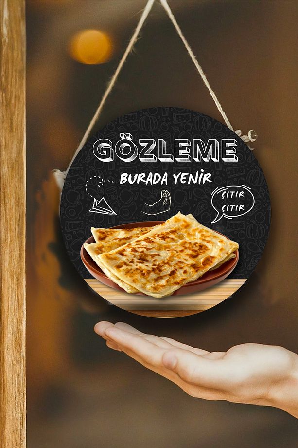 Gözleme Salonu için Duvar, Kapı, Tek Taraflı Askılı Pano Karşılama Tabelası, Gözleme Dükkanı Süsü - 4
