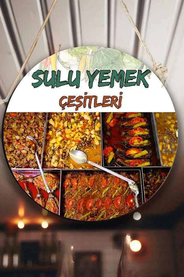 Lokanta Sulu Yemek Salonu için Duvar, Kapı, Tek Taraflı Askılı Pano Karşılama Tabelası, Yemek Tablo - 3
