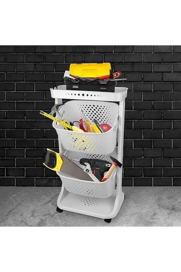 2-Tier Multi-Purpose Rolling Basket - 2