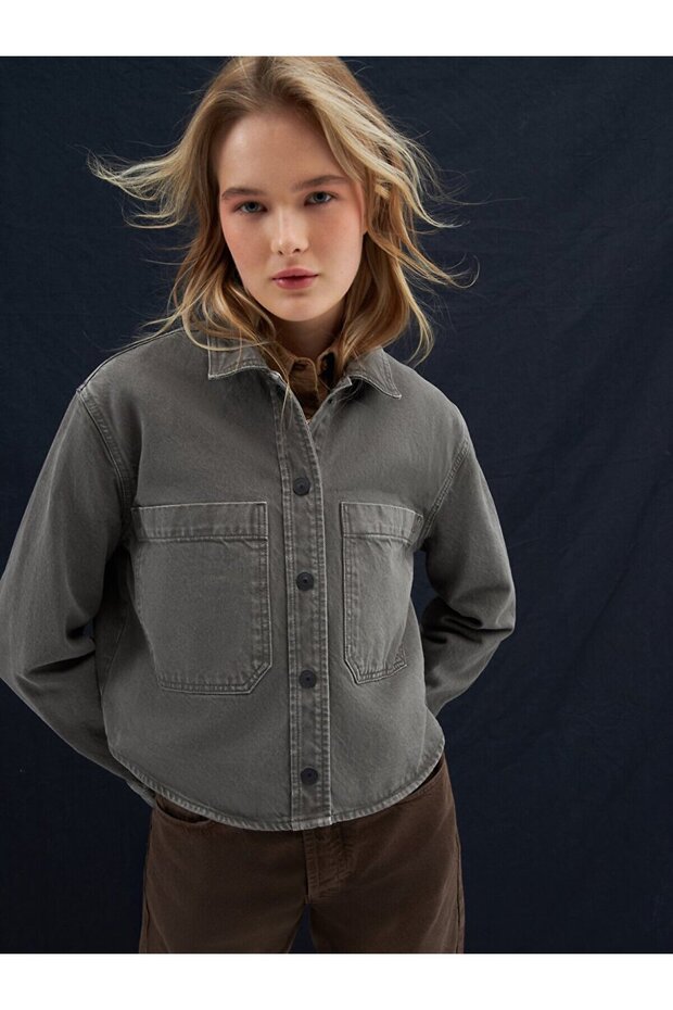 Peta Kısa Jean Gömlek - 6