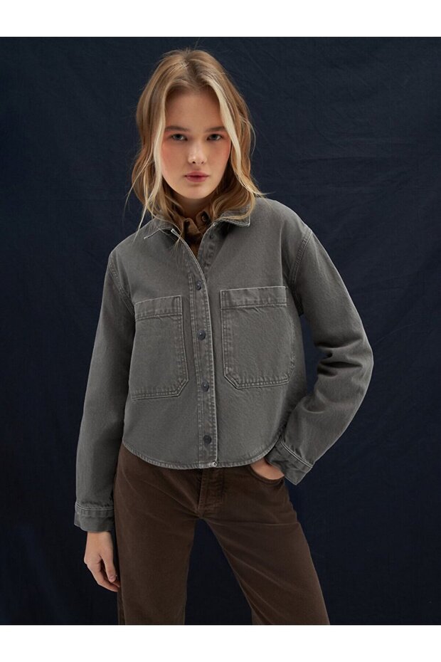 Peta Kısa Jean Gömlek - 5