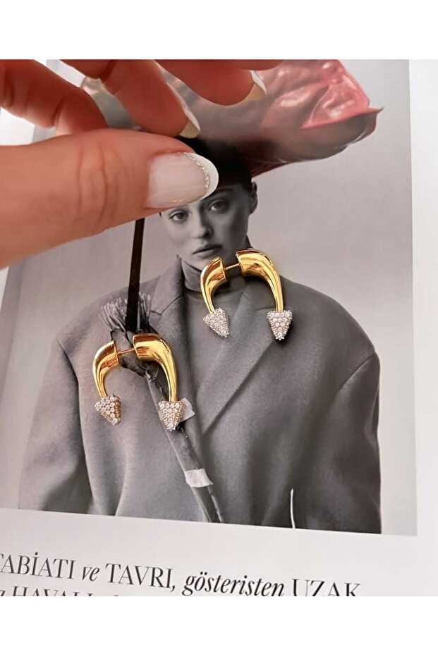 Çelik mix peeny küpe - 3