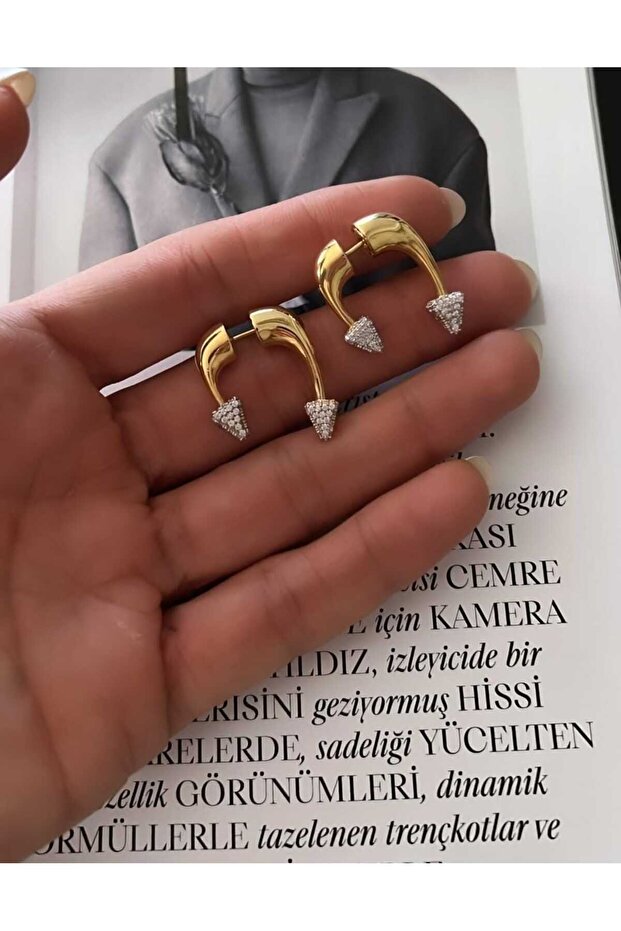 Çelik mix peeny küpe - 1