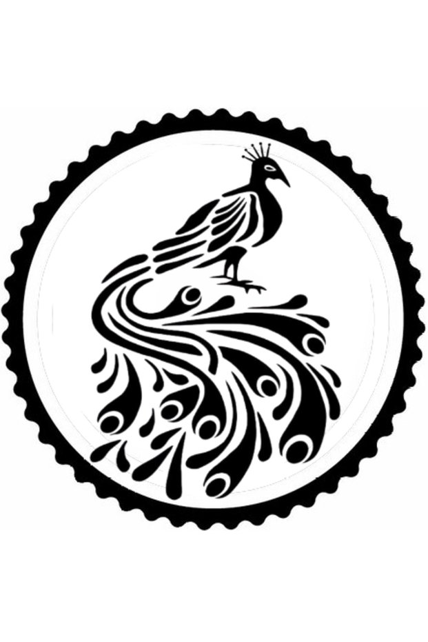 ملصق نموذج الطاووس الثالث مقاس 50 × 50 سم