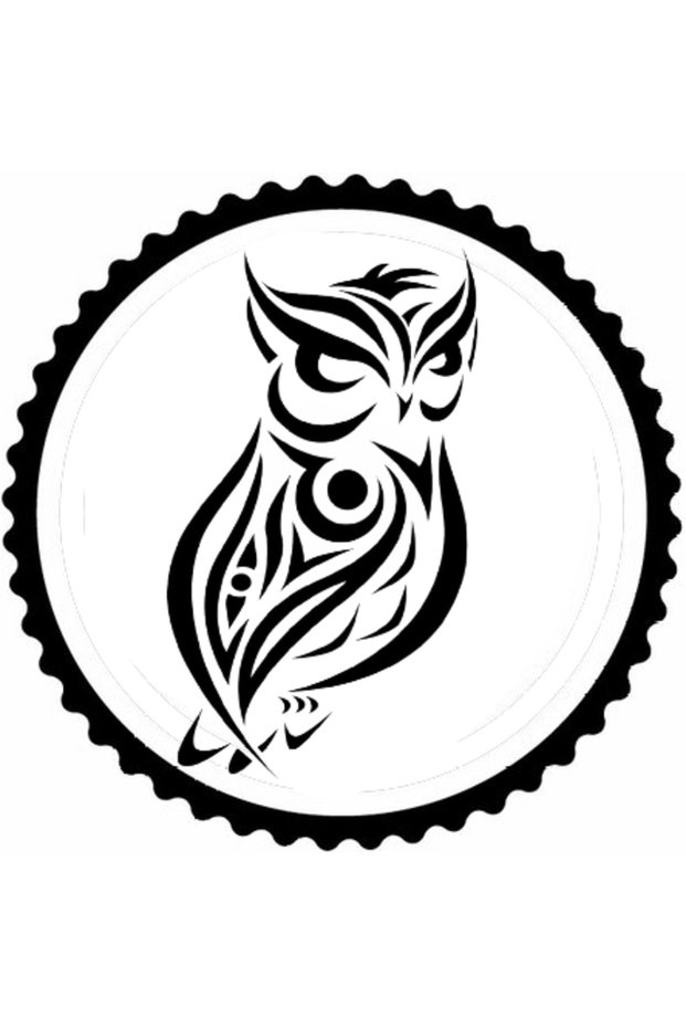 ملصق تصميم البومة مقاس 20 × 20 سم