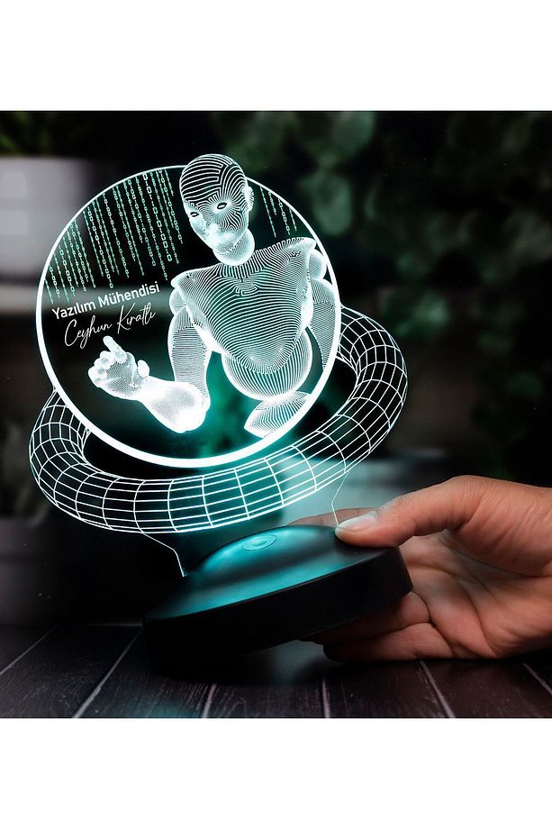 Web Tasarımcı hediyesi, Yazılımcı Hediyesi, Grafiker Hediyesi, Developer Hediyesi, 3D Led Lamba - 6