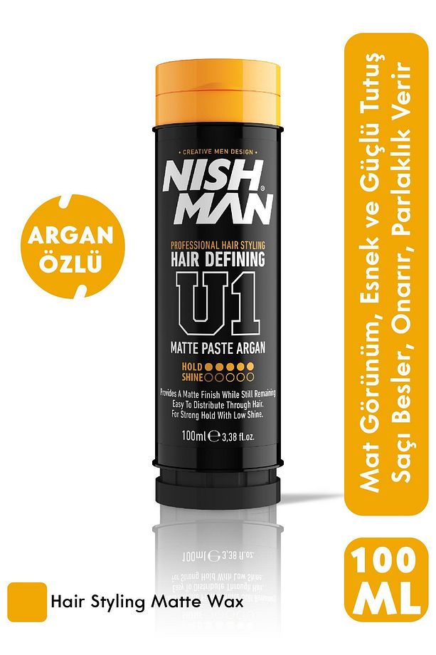 U1 Mat Saç Şekillendirici Wax - Argan 100 ml - 1