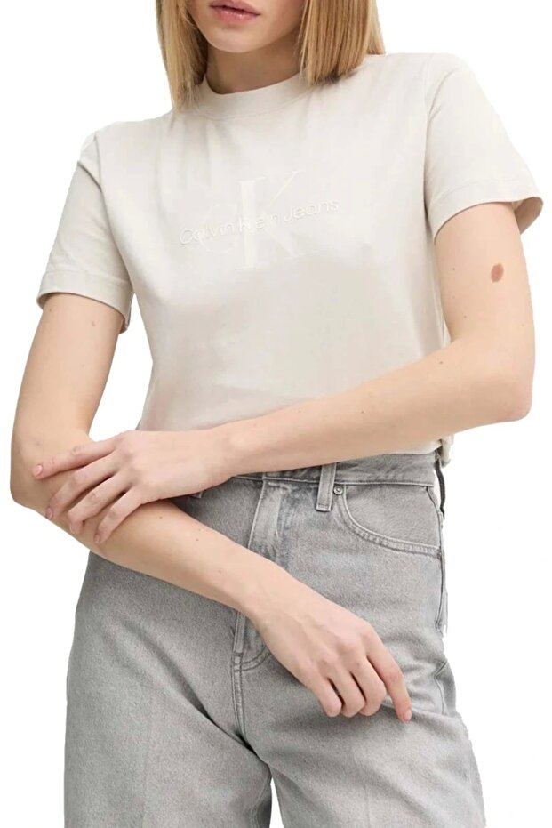 GLOSSY MONOLOGO REGULAR TEE - 1