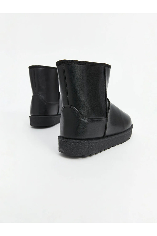 LCW STEPS Siyah Deri Görünümlü Kadın Kar Botu - 2